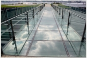 Nagasaki Prefectural Art Museum, glass bridge, walking on clouds